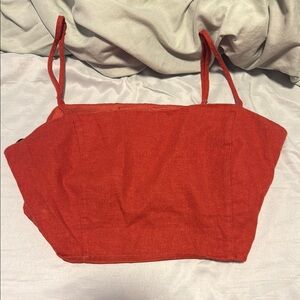 Forever 21 Red Sleeveless Crop Camisole